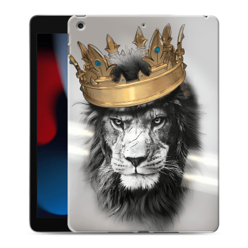 Силиконовый чехол на планшета Ipad 10.2 (2021) с принтом Лев с короной Силиконовый чехол на планшета Ipad 10.2 (2021) с принтом Лев с короной