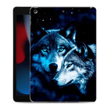Силиконовый чехол на планшета Ipad 10.2 (2021) с принтом Волки Силиконовый чехол на планшета Ipad 10.2 (2021) с принтом Волки