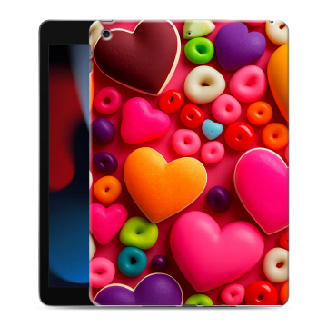 Силиконовый чехол на планшета Ipad 10.2 (2021) с принтом Сердечки Силиконовый чехол на планшета Ipad 10.2 (2021) с принтом Сердечки