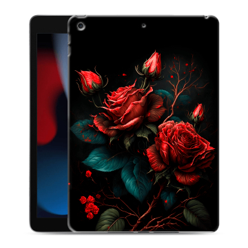 Силиконовый чехол на Ipad 10.2 (2021) с принтом Розы красные Силиконовый чехол на Ipad 10.2 (2021) с принтом Розы красные