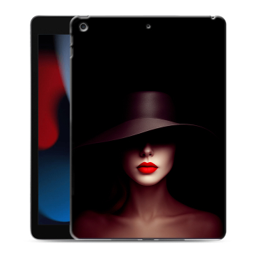Силиконовый чехол на Ipad 10.2 (2021) с принтом Девушка в шляпе Силиконовый чехол на Ipad 10.2 (2021) с принтом Девушка в шляпе