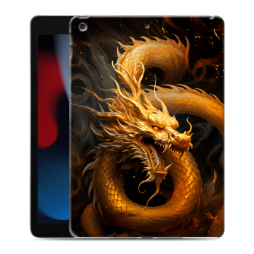 Силиконовый чехол на Ipad 10.2 (2021) с принтом Золотой дракон