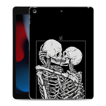 Силиконовый чехол на Ipad 10.2 (2021) с принтом Поцелуй скелетов Силиконовый чехол на Ipad 10.2 (2021) с принтом Поцелуй скелетов