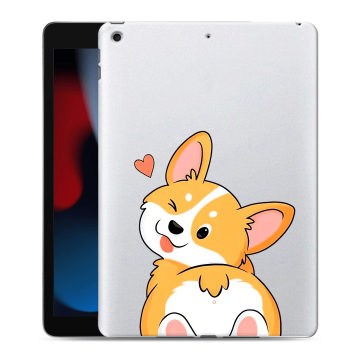 Силиконовый чехол на Ipad 10.2 (2021) с принтом Корги Силиконовый чехол на Ipad 10.2 (2021) с принтом Корги