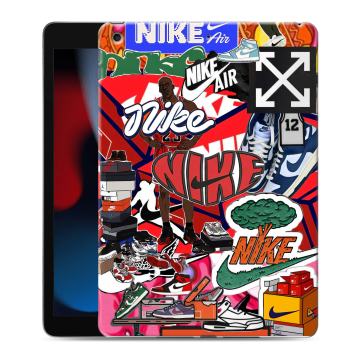 Силиконовый чехол на Ipad 10.2 (2021) с принтом Найк Nike яркий Силиконовый чехол на Ipad 10.2 (2021) с принтом Найк Nike яркий