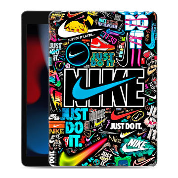 Силиконовый чехол на Ipad 10.2 (2021) с принтом найк nike черный
