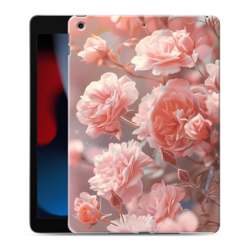 Силиконовый чехол на Ipad 10.2 (2021) с принтом Розовые розы Силиконовый чехол на Ipad 10.2 (2021) с принтом Розовые розы