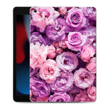 Силиконовый чехол на Ipad 10.2 (2021) с принтом лавандовые розы Силиконовый чехол на Ipad 10.2 (2021) с принтом лавандовые розы