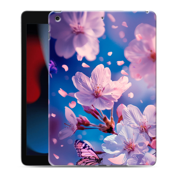 Силиконовый чехол на Ipad 10.2 (2021) с принтом цветы бабочки Силиконовый чехол на Ipad 10.2 (2021) с принтом цветы бабочки