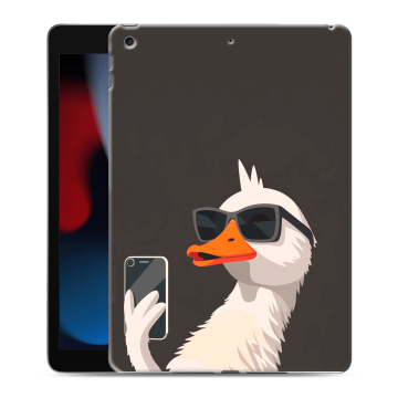 Силиконовый чехол на Ipad 10.2 (2021) с принтом утка в очках Силиконовый чехол на Ipad 10.2 (2021) с принтом утка в очках