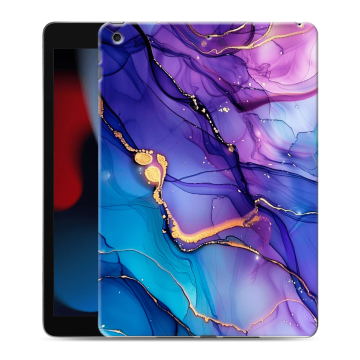 Силиконовый чехол на Ipad 10.2 (2021) с принтом синий мрамор Силиконовый чехол на Ipad 10.2 (2021) с принтом синий мрамор