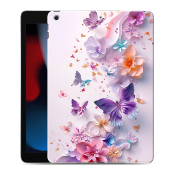 Силиконовый чехол на Ipad 10.2 (2021) с принтом цветы бабочки