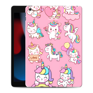 Силиконовый чехол на Ipad 10.2 (2021) с принтом Единороги и радуга Силиконовый чехол на Ipad 10.2 (2021) с принтом Единороги и радуга