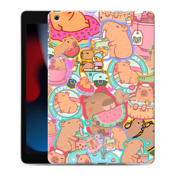 Силиконовый чехол на Ipad 10.2 (2021) с принтом капибары Силиконовый чехол на Ipad 10.2 (2021) с принтом капибары