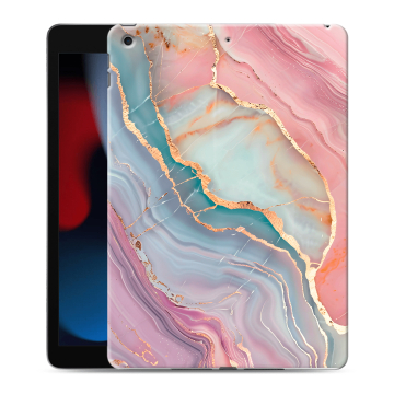 Силиконовый чехол на Ipad 10.2 (2021) с принтом розовый мрамор Силиконовый чехол на Ipad 10.2 (2021) с принтом розовый мрамор