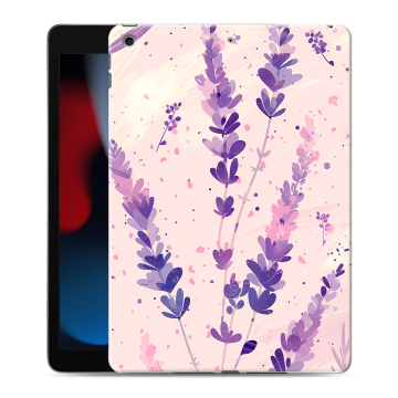 Силиконовый чехол на Ipad 10.2 (2021) с принтом цветы лаванда Силиконовый чехол на Ipad 10.2 (2021) с принтом цветы лаванда