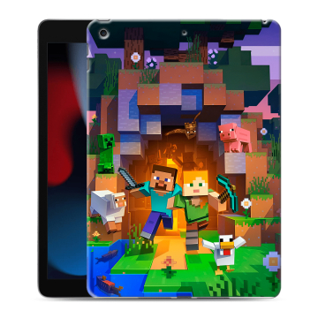 Силиконовый чехол на Ipad 10.2 (2021) с принтом Майнкрафт Minecraft
