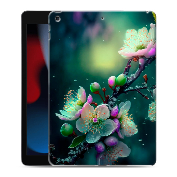 Силиконовый чехол на Ipad 10.2 (2021) с принтом Цветы и мрамор