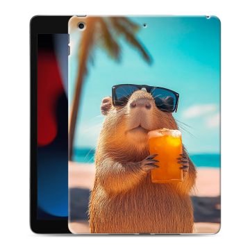 Силиконовый чехол на Ipad 10.2 (2021) с принтом Капибара