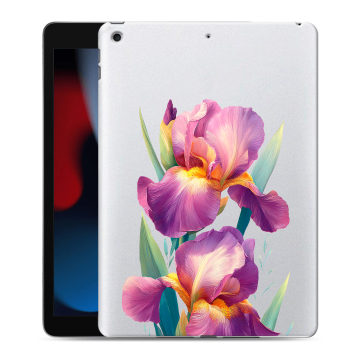 Силиконовый чехол на Ipad 10.2 (2021) с принтом Цветы орхидеи Силиконовый чехол на Ipad 10.2 (2021) с принтом Цветы орхидеи