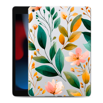 Силиконовый чехол на Ipad 10.2 (2021) с принтом Цветы паттерн Силиконовый чехол на Ipad 10.2 (2021) с принтом Цветы паттерн