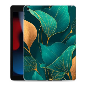 Силиконовый чехол на Ipad 10.2 (2021) с принтом Листья и золото Силиконовый чехол на Ipad 10.2 (2021) с принтом Листья и золото