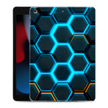 Силиконовый чехол на Ipad 10.2 (2021) с принтом Неоновые соты Силиконовый чехол на Ipad 10.2 (2021) с принтом Неоновые соты
