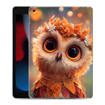 Силиконовый чехол на Ipad 10.2 (2021) с принтом Милая сова Силиконовый чехол на Ipad 10.2 (2021) с принтом Милая сова
