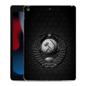 Силиконовый чехол на Ipad 10.2 (2021) с принтом Герб Флаг СССР