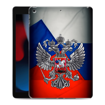 Силиконовый чехол на Ipad 10.2 (2021) с принтом Флаг России Силиконовый чехол на Ipad 10.2 (2021) с принтом Флаг России