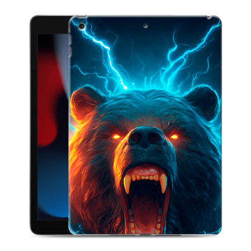 Силиконовый чехол на Ipad 10.2 (2021) с принтом Медведь Силиконовый чехол на Ipad 10.2 (2021) с принтом Медведь