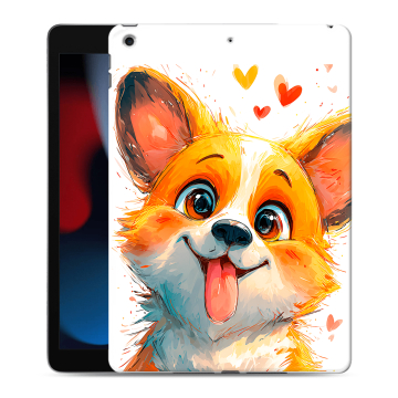 Силиконовый чехол на Ipad 10.2 (2021) с принтом корги Силиконовый чехол на Ipad 10.2 (2021) с принтом корги