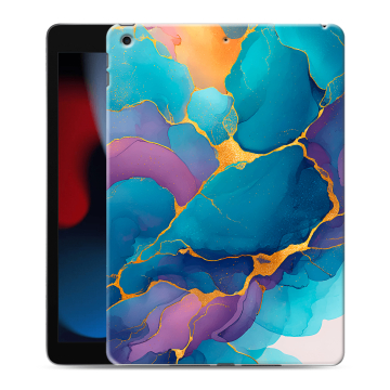 Силиконовый чехол на Ipad 10.2 (2021) с принтом Мрамор блестки Силиконовый чехол на Ipad 10.2 (2021) с принтом Мрамор блестки