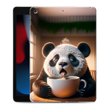 Силиконовый чехол на Ipad 10.2 (2021) с принтом смешная панда Силиконовый чехол на Ipad 10.2 (2021) с принтом смешная панда
