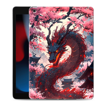 Силиконовый чехол на Ipad 10.2 (2021) с принтом Дракон Японский Силиконовый чехол на Ipad 10.2 (2021) с принтом Дракон Японский