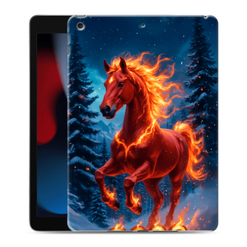 Силиконовый чехол на Ipad 10.2 (2021) с принтом Новый год коня Силиконовый чехол на Ipad 10.2 (2021) с принтом Новый год коня