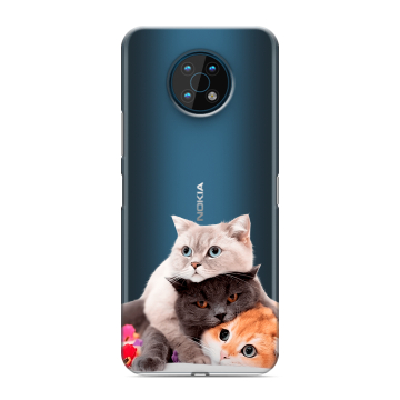 Силиконовый чехол на Nokia G50 с принтом Кошки