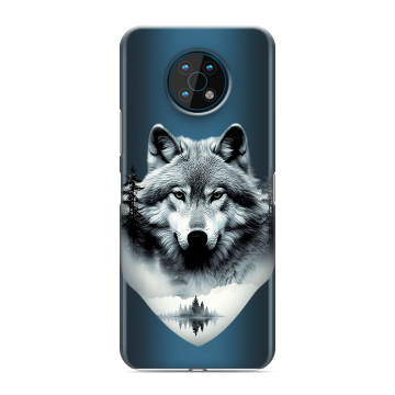 Силиконовый чехол на Nokia G50 с принтом Волк в лесу