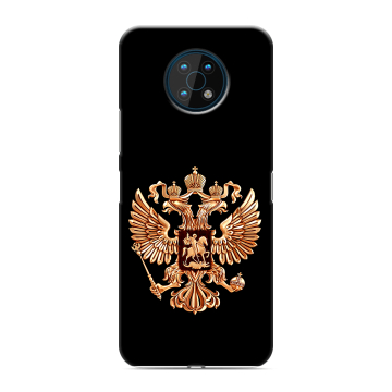 Силиконовый чехол на Nokia G50 с принтом Герб России золотой