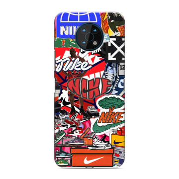 Силиконовый чехол на Nokia G50 с принтом Найк Nike яркий