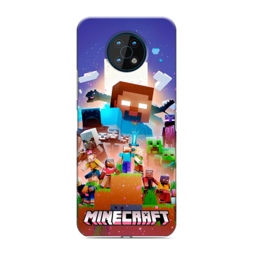 Силиконовый чехол на Nokia G50 с принтом Майнкрафт Minecraft