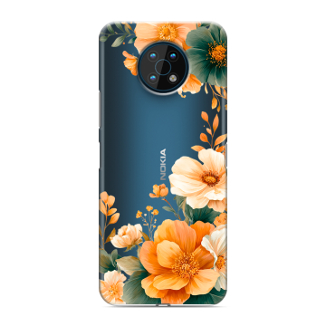Силиконовый чехол на Nokia G50 с принтом Цветы принт