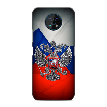 Силиконовый чехол на Nokia G50 с принтом Флаг России Силиконовый чехол на Nokia G50 с принтом Флаг России