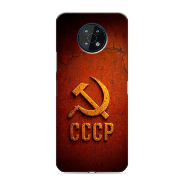 Силиконовый чехол на Nokia G50 с принтом Флаг Герб СССР
