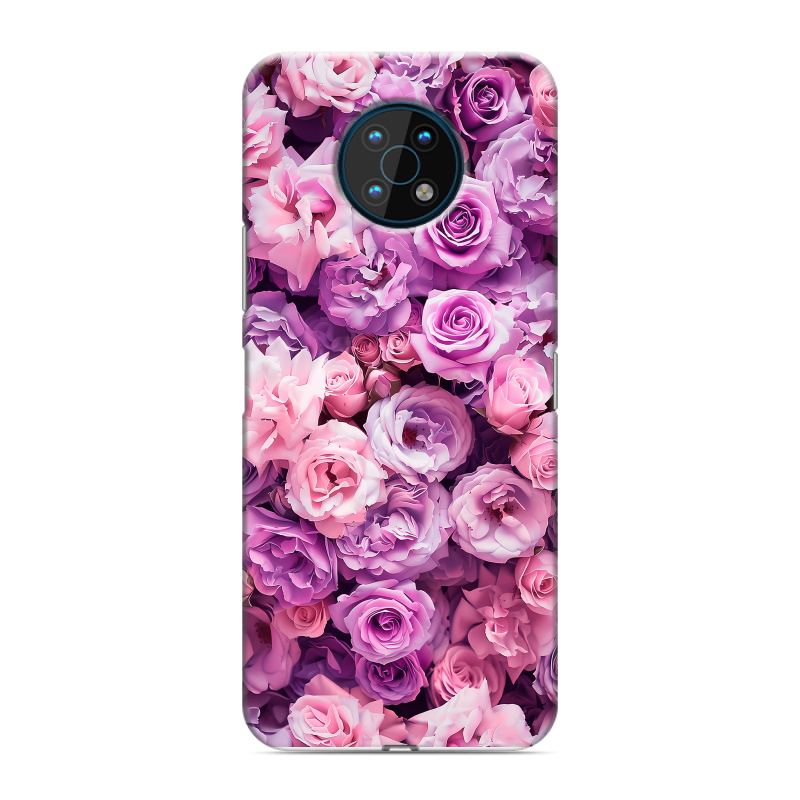 Силиконовый чехол на Nokia G50 с принтом лавандовые розы Силиконовый чехол на Nokia G50 с принтом лавандовые розы
