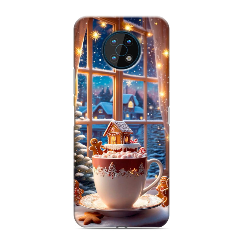 Силиконовый чехол на Nokia G50 с принтом Новый год Силиконовый чехол на Nokia G50 с принтом Новый год