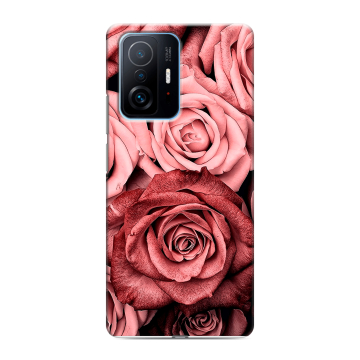 Силиконовый чехол на Xiaomi 11T с принтом Цветы розы Силиконовый чехол на Xiaomi 11T с принтом Цветы розы