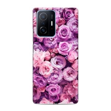 Силиконовый чехол на Xiaomi 11T с принтом лавандовые розы