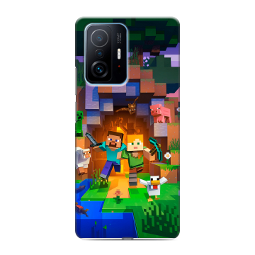 Силиконовый чехол на Xiaomi 11T с принтом Майнкрафт Minecraft Силиконовый чехол на Xiaomi 11T с принтом Майнкрафт Minecraft