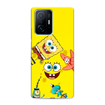 Силиконовый чехол на Xiaomi 11T с принтом Спанч боб Спанчбоб Силиконовый чехол на Xiaomi 11T с принтом Спанч боб Спанчбоб
